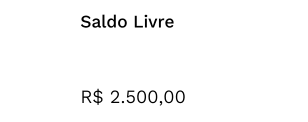 Saldo livre 1